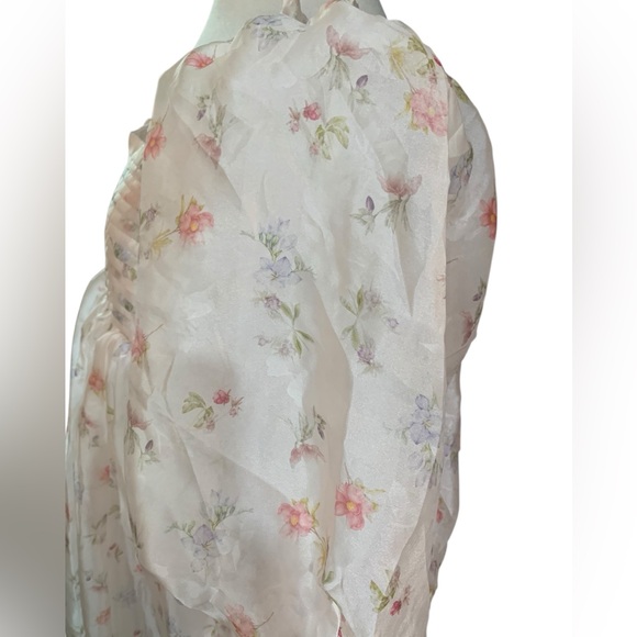 NWT Melody Maxi Dress with pleats and bow detail in pink rose Floral size 2xl - Picture 3 of 7